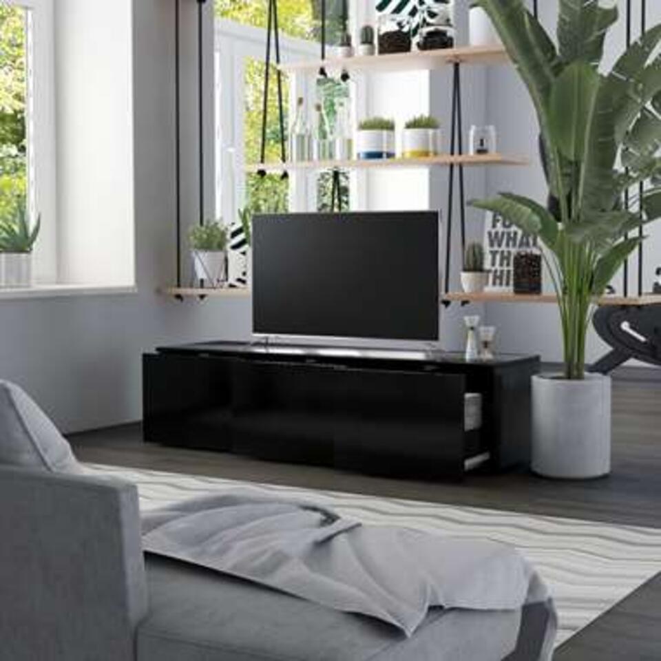 VIDAXL Tv-meubel 120x34x30 cm spaanplaat zwart