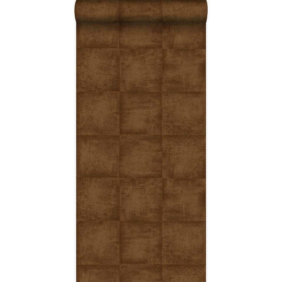 Origin behang - effen - glanzend koper bruin - 53 cm x 10,05 m product
