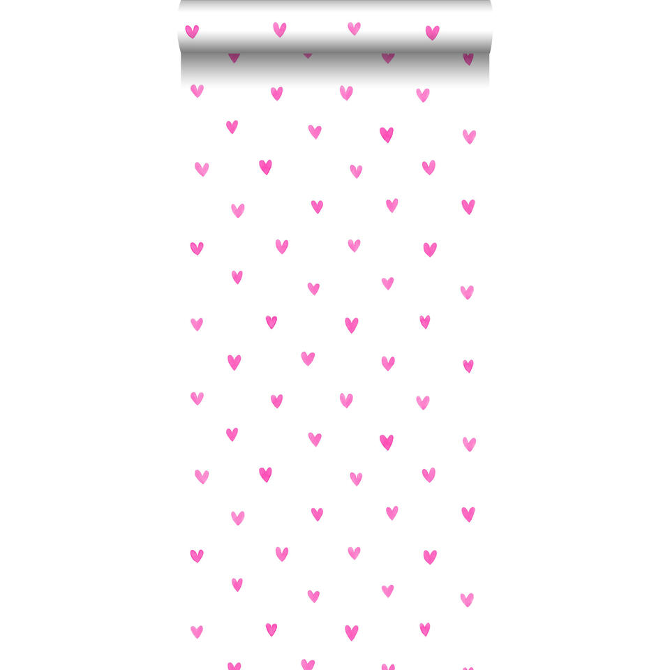 ESTAhome behang - hartjes - fuchsia roze - 0.53 x 10.05 m product