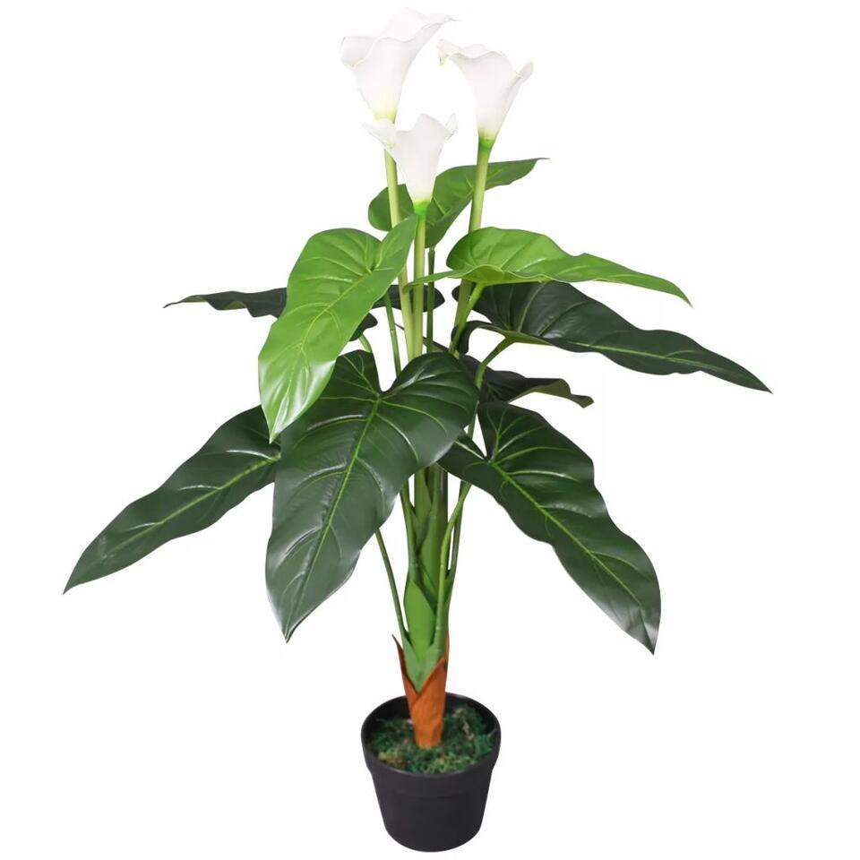 vidaXL Kunst calla lelie plant met pot 85 cm wit product