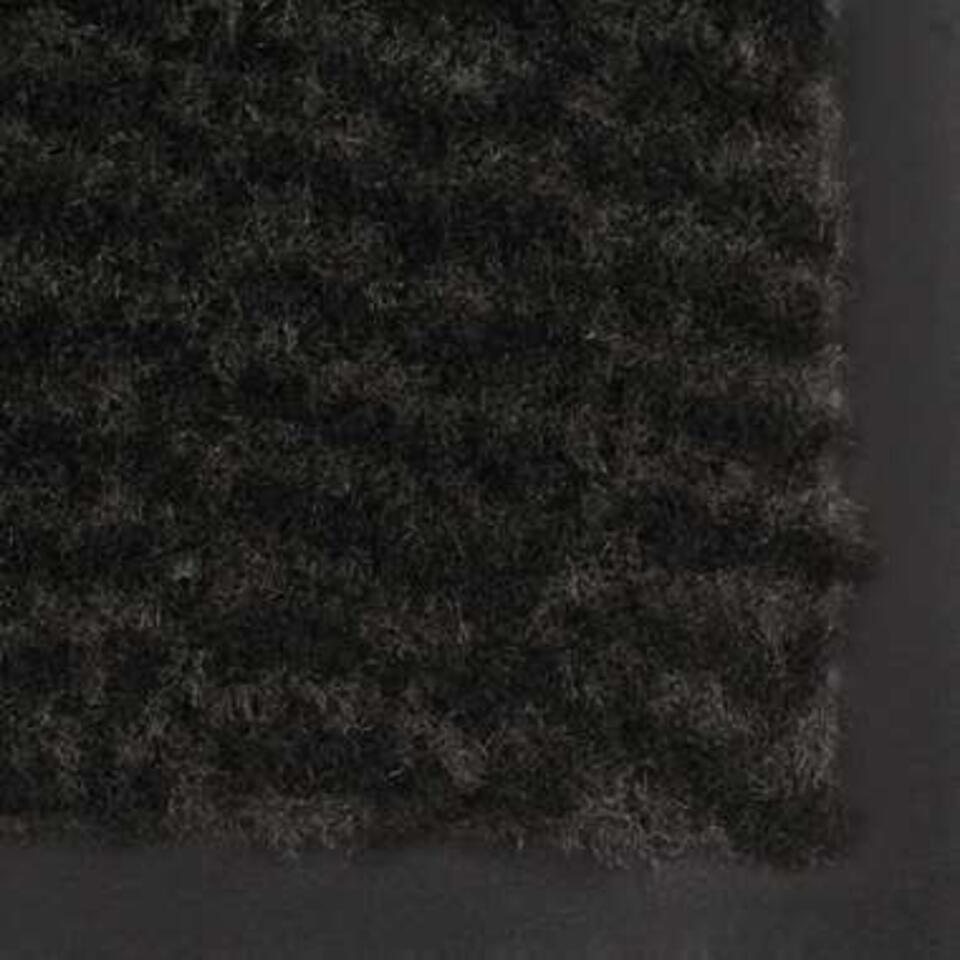 vidaXL Droogloopmatten - 2 st - rechthoekig getuft - 60x90 cm - zwart
