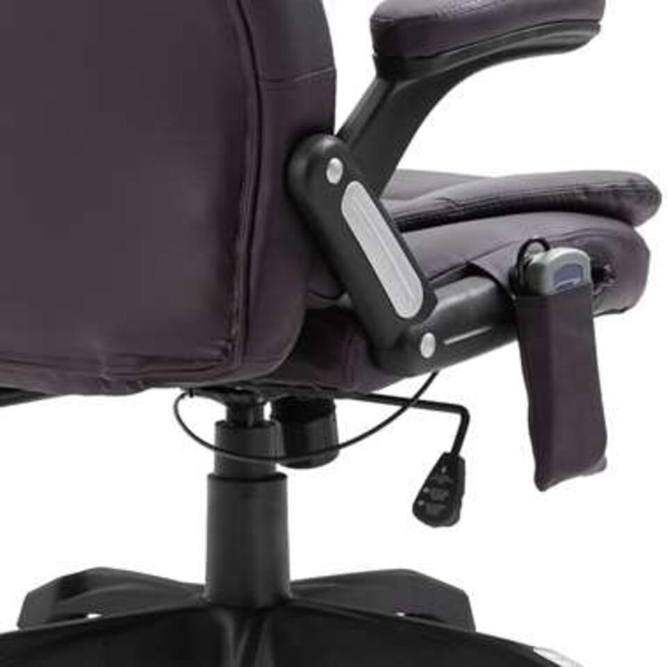 VIDAXL Massage - kantoorstoel - kunstleer - bruin