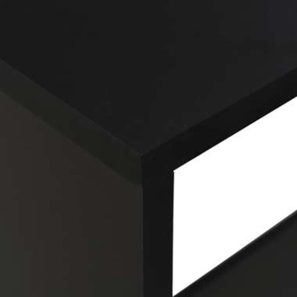 VIDAXL Bartafel met 2 tafelbladen 130x40x120 cm zwart