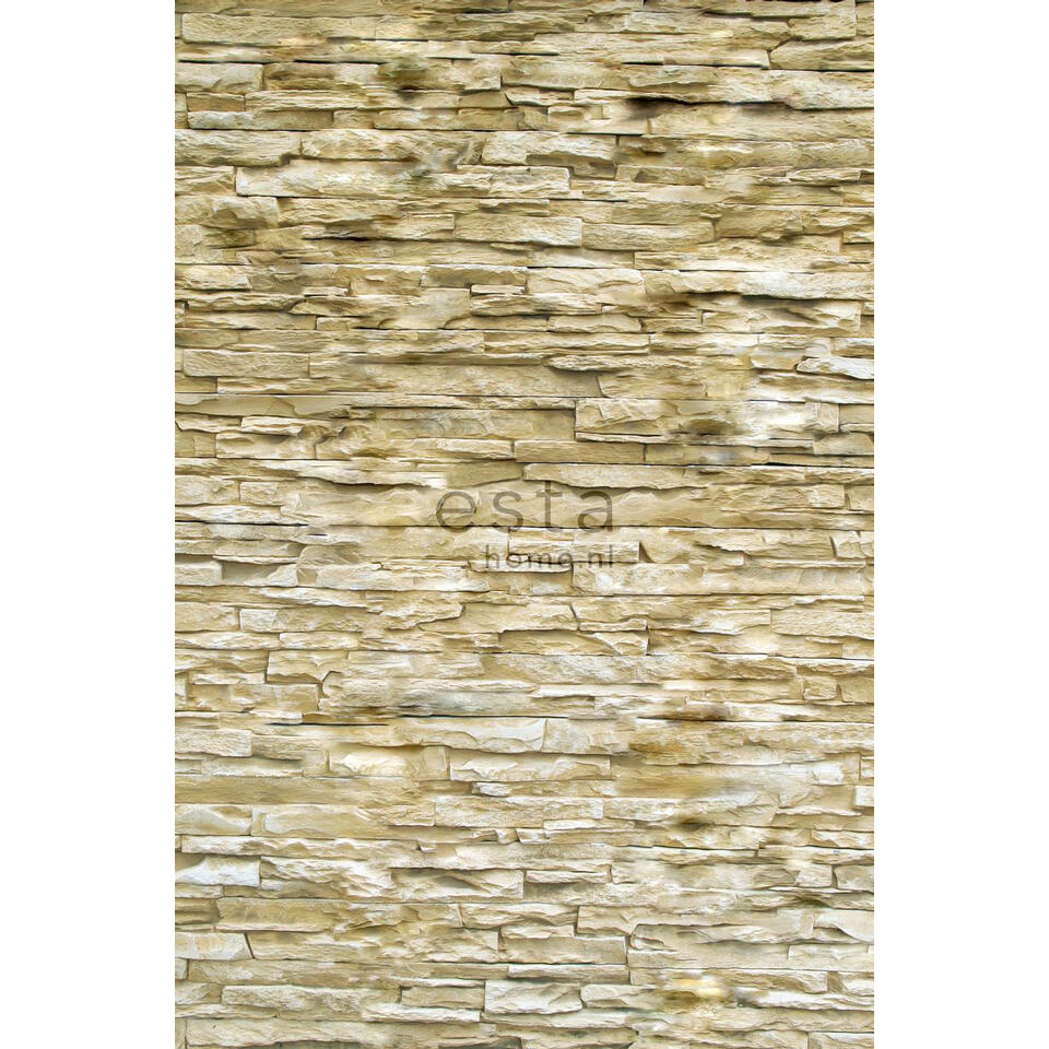 ESTAhome fotobehang - modern brick wall - beige - 186 x 279 cm product