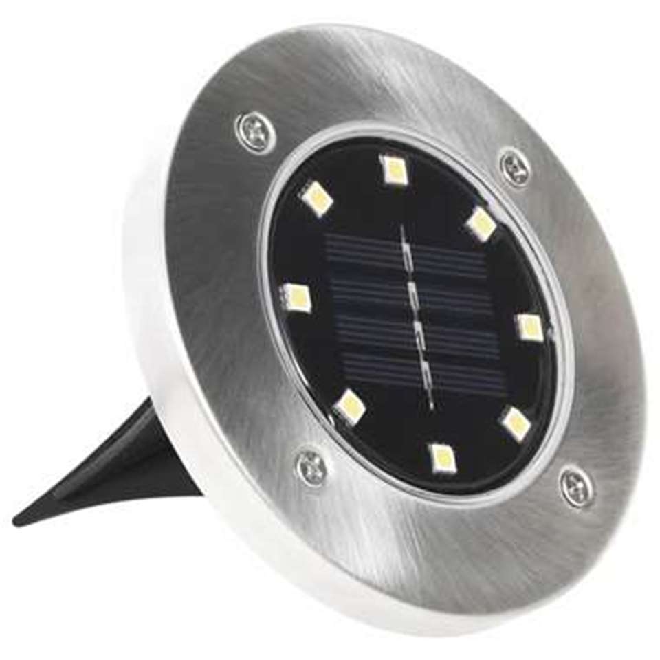 VIDAXL Solargrondlampen LED-lichten warm wit 8 st