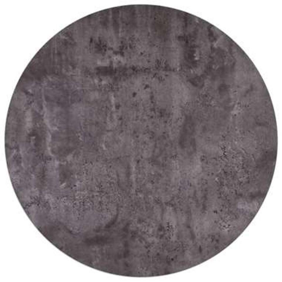 VIDAXL Eettafel 90x73,5 cm MDF betonkleurig en zwart