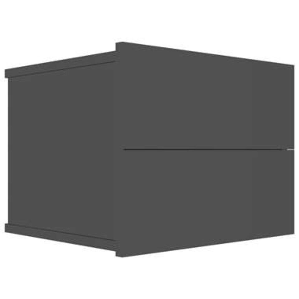 vidaXL Nachtkastje 40x30x30 cm spaanplaat hoogglans zwart product