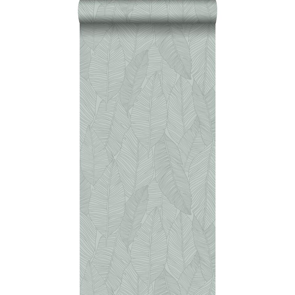 Origin behang - bladeren - vergrijsd groen - 0.53 x 10.05 m product