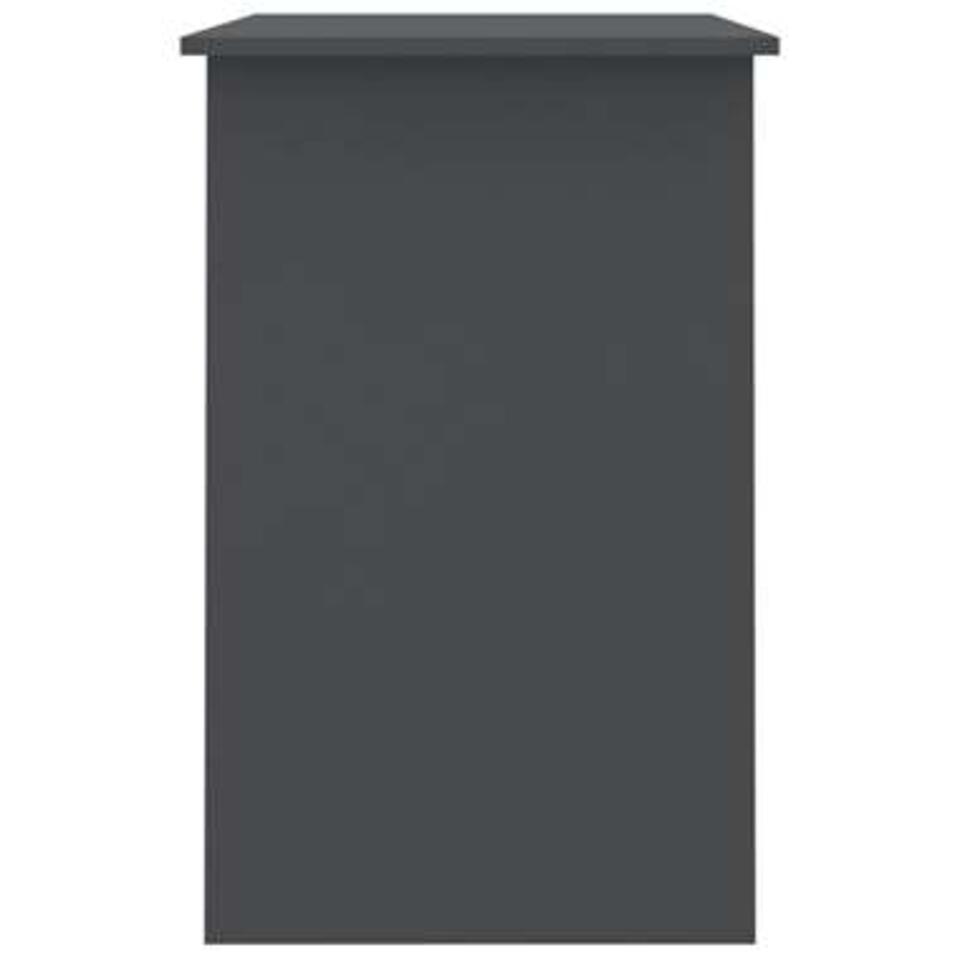 VIDAXL Bureau - spaanplaat - grijs- 100x50x76 cm