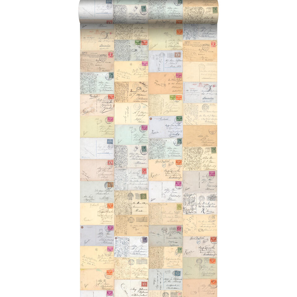 ESTAhome behang XXL - postcards - meerkleurig - 46,5 cm x 8,37 m product