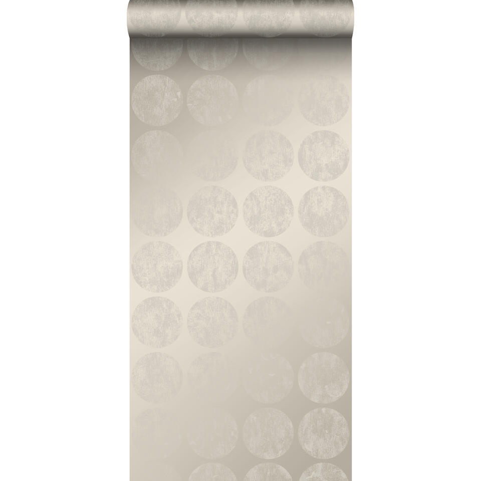 Origin behang - grote verweerde bollen - warm zilver - 53 cm x 10.05 m product