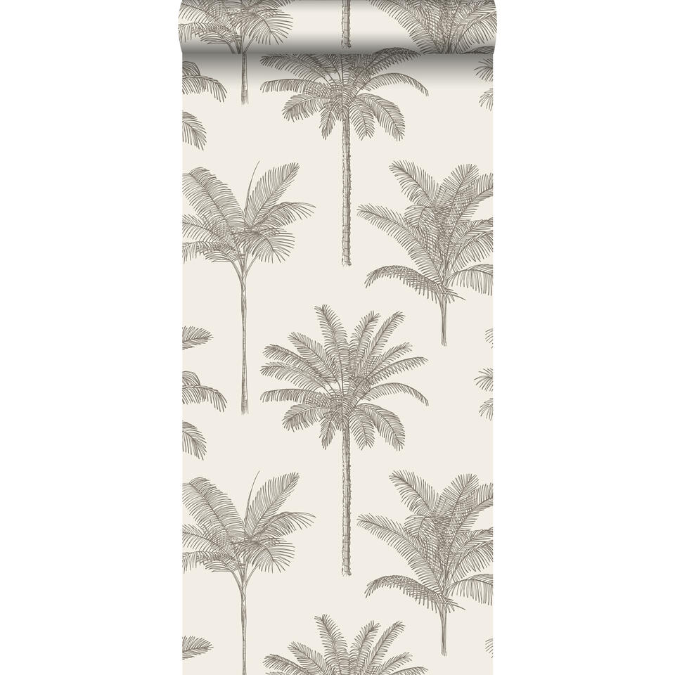 ESTAhome behang - palmbomen - lichtbeige - 0.53 x 10.05 | Leen Bakker