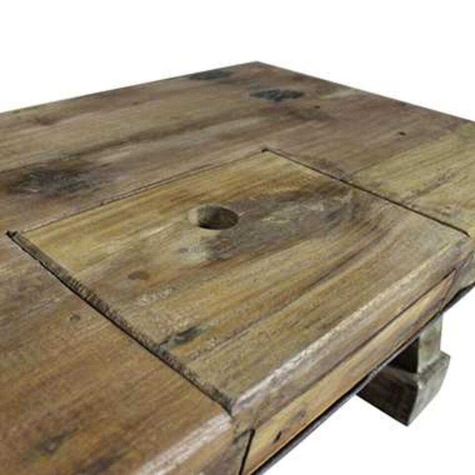 VIDAXL Salontafel 90x50x35 cm massief gerecycleerd hout