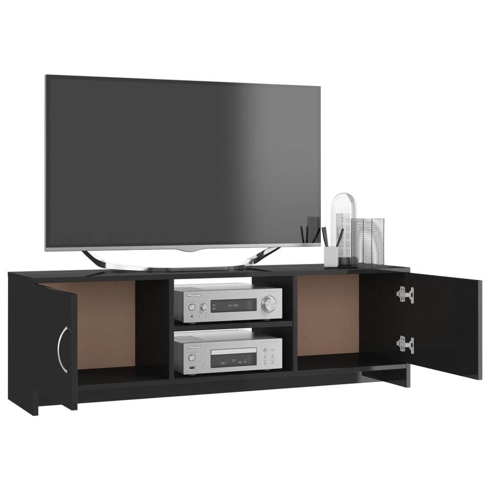 vidaXL Tv-meubel 120x30x37,5 cm bewerkt hout hoogglans grijs