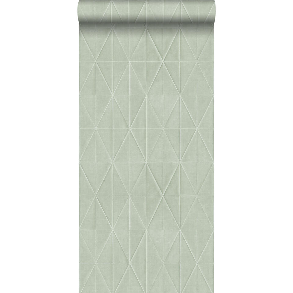 ESTAhome behang - origami motief - celadon groen - 0.53 x 10.05 m product