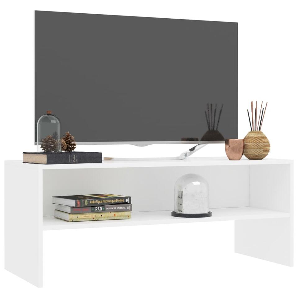vidaXL Tv-meubel 100x40x40 cm bewerkt hout wit