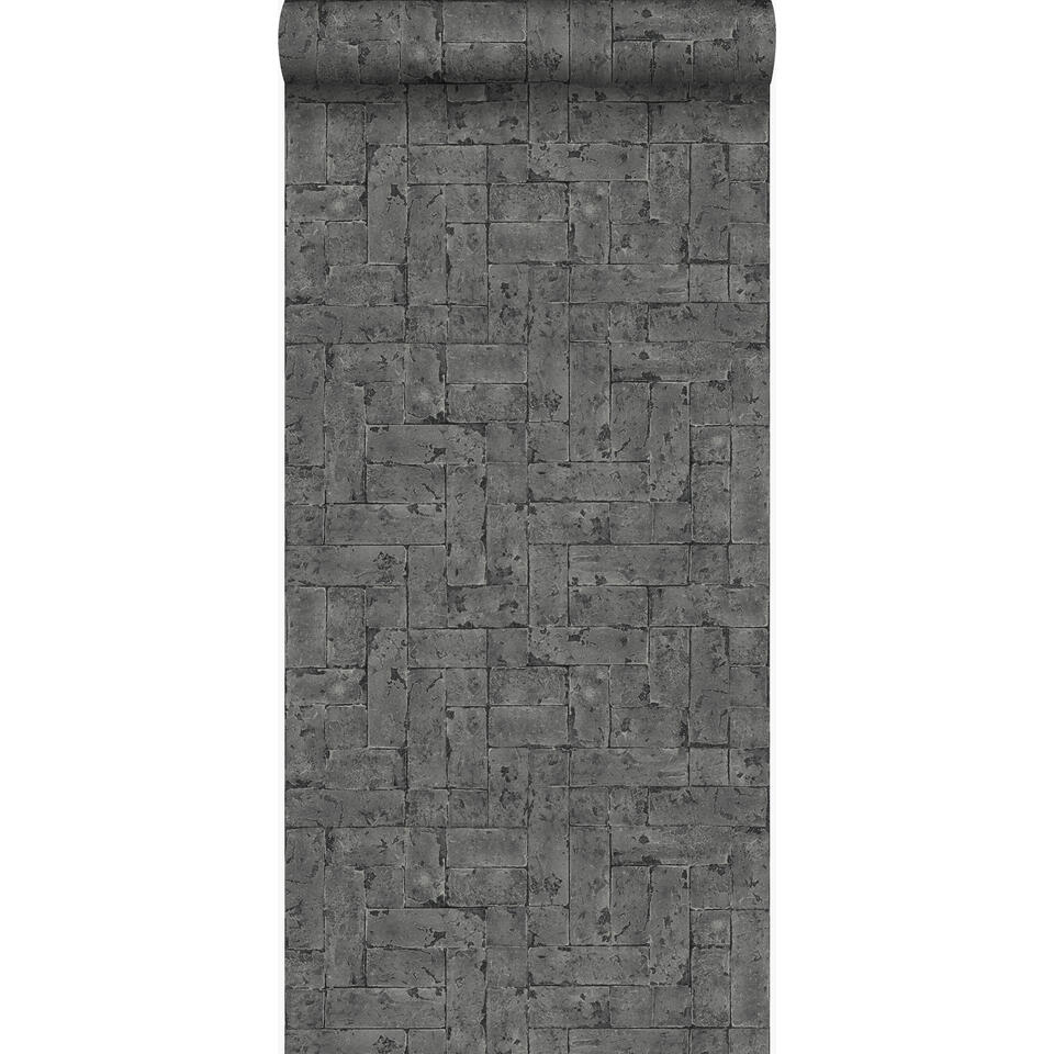 Origin behang - bakstenen - zwart - 53 cm x 10.05 m product