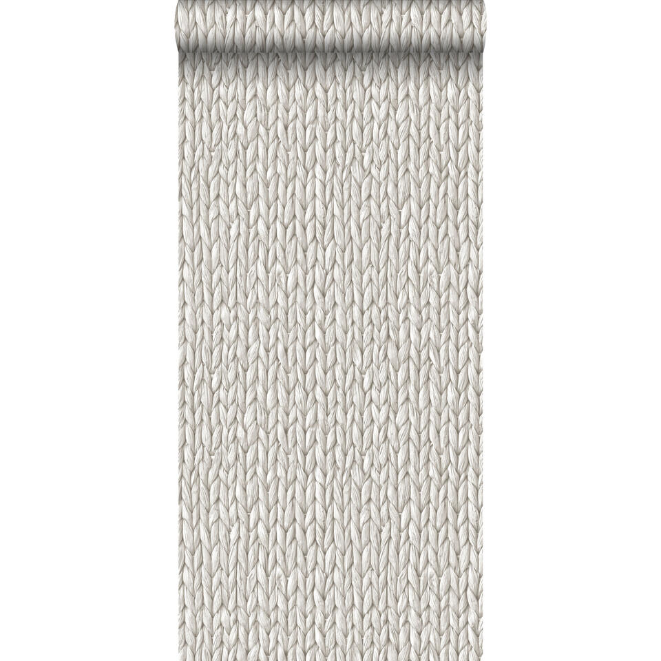 ESTAhome behang - geweven riet motief - grijs - 53 cm x 10,05 m product