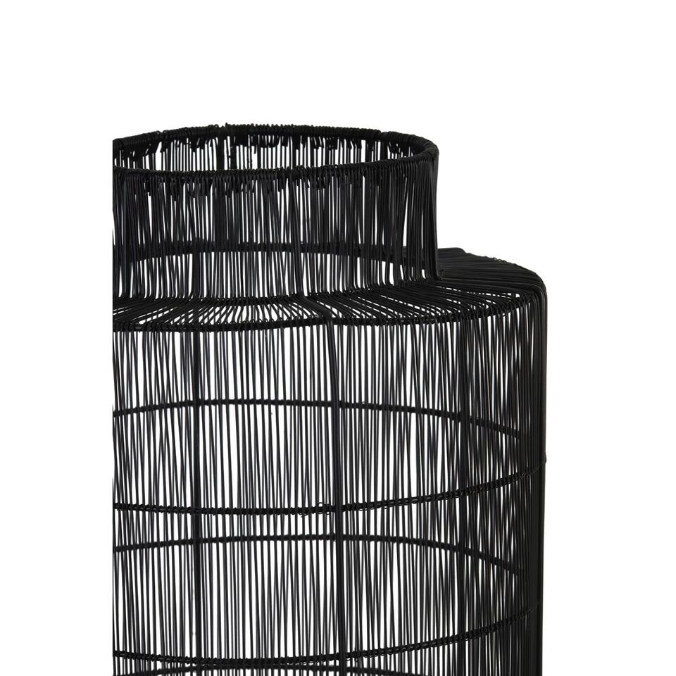 Vloerlamp GRUARO - mat zwart-Antiek-brons - L