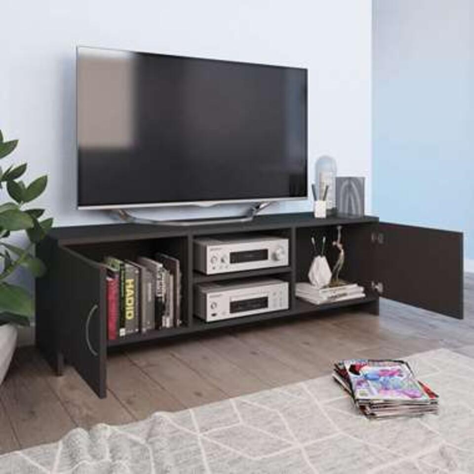VIDAXL Tv-meubel 120x30x37,5 cm spaanplaat grijs
