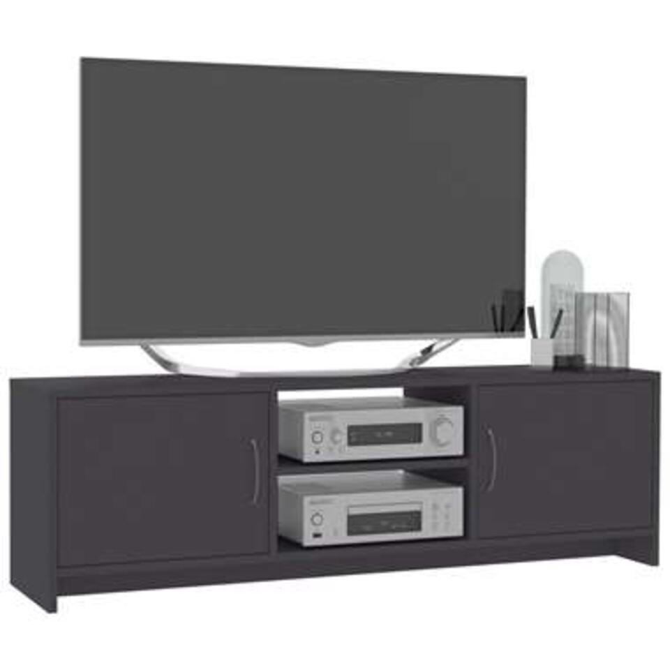 VIDAXL Tv-meubel 120x30x37,5 cm spaanplaat grijs