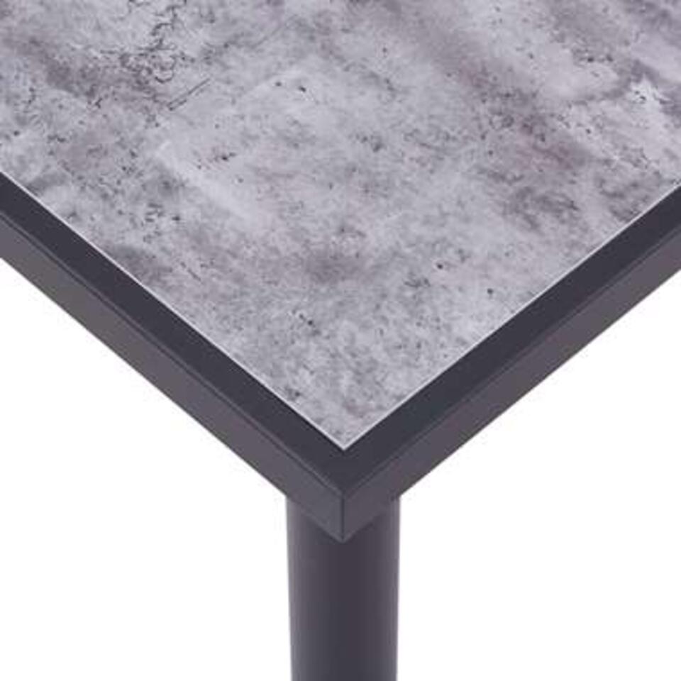 VIDAXL Eettafel 200x100x75 cm MDF zwart en betongrijs
