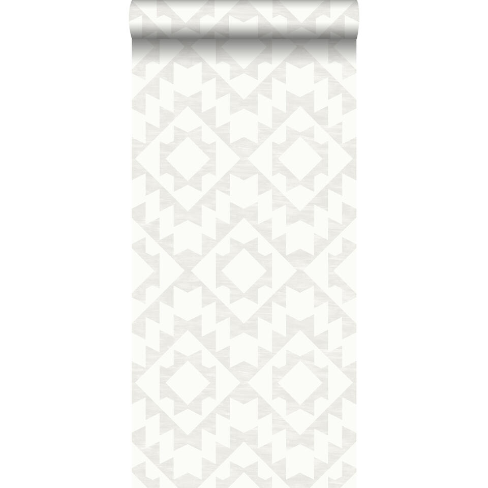 ESTAhome behang - Marrakech aztec tapijt - warm grijs - 53cm x 10,05m product