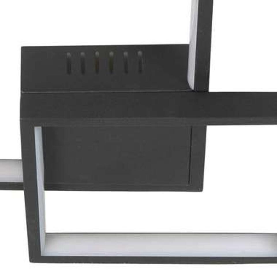 Highlight Plafondlamp Piazza - vierkant - B 32 cm - zwart