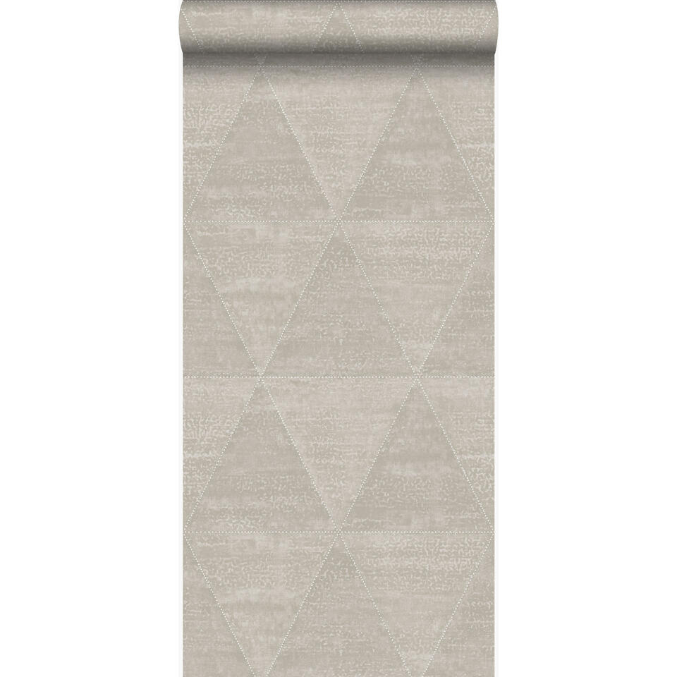 Origin behang - metalen driehoeken - warm zilver - 53 cm x 10.05 m product