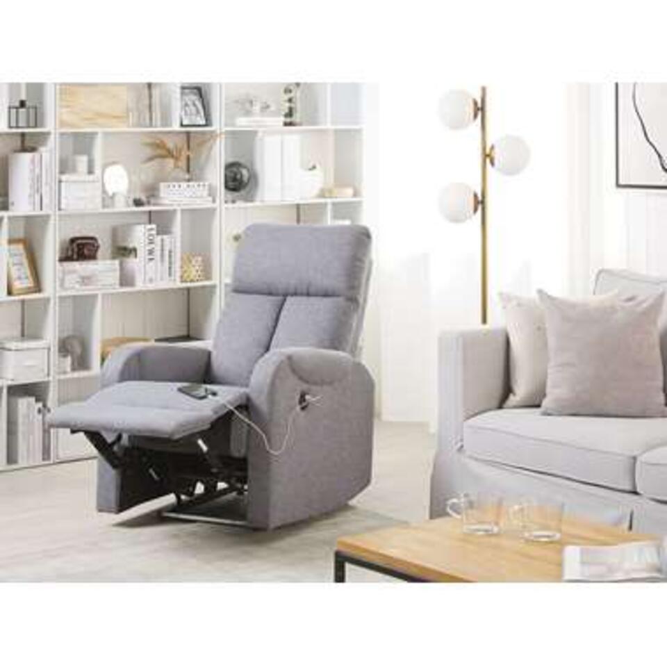 Beliani TV-fauteuil SOMERO - grijs polyester