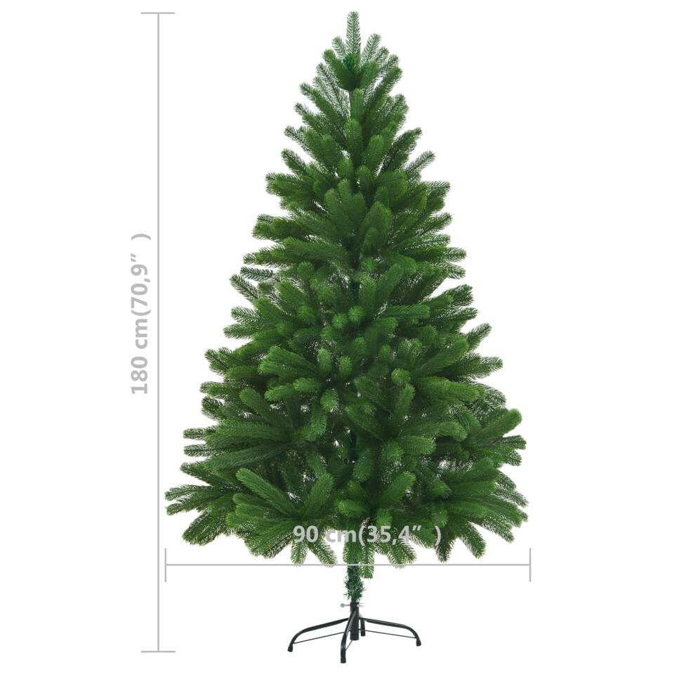 Ordelijk spons Scherm vidaXL Kunstkerstboom met levensechte naalden 180 cm groen | Leen Bakker