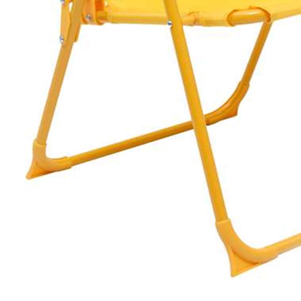 VIDAXL 3-delige Bistroset voor kinderen met parasol geel