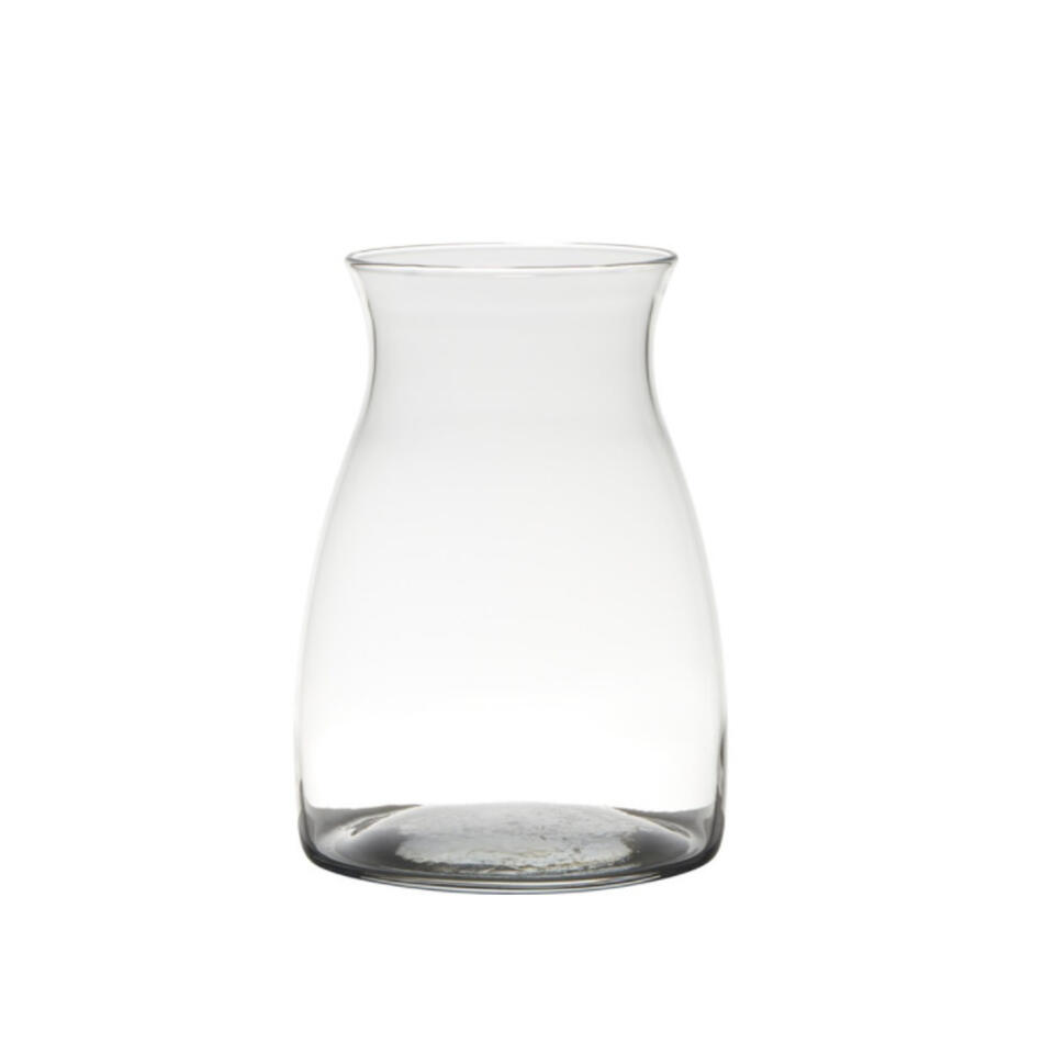 distillatie Transparant bekken Bellatio Design Vaas - transparant - glas - 14 x 20 cm | Leen Bakker