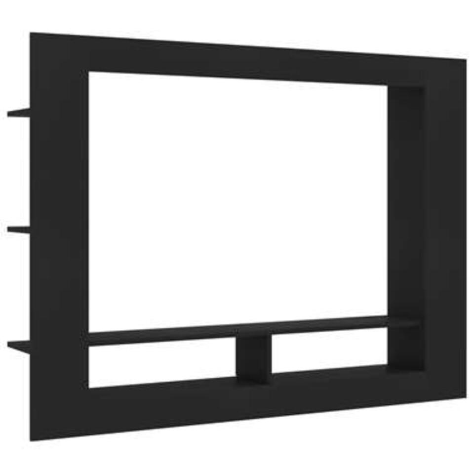 VIDAXL Tv-meubel 152x22x113 cm spaanplaat zwart