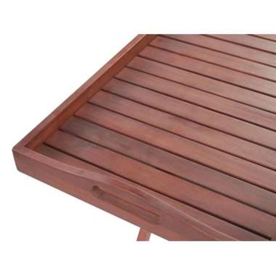 Beliani bistroset TOSCANA - donkere houtkleur acaciahout