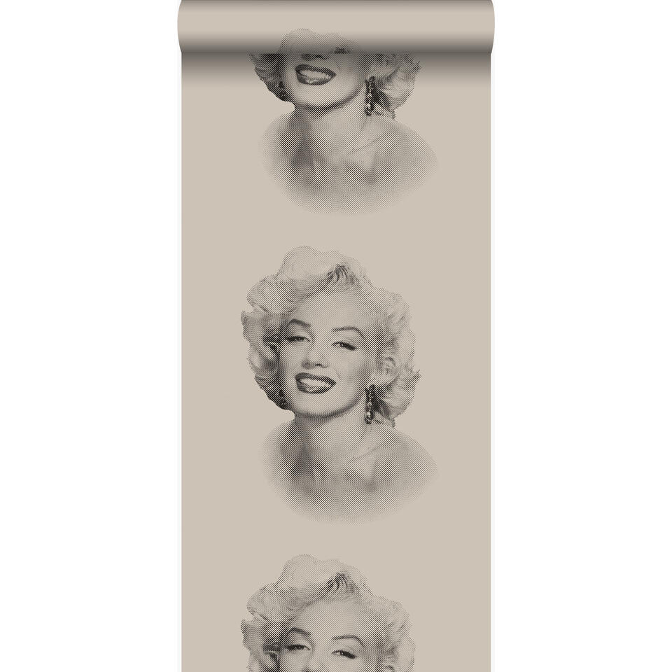 Origin behang - Marilyn Monroe - grijs en zwart - 53 cm x 10,05 m product