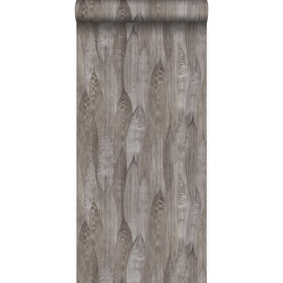 Origin behang - bladeren - donker taupe - 53 cm x 10,05 m product