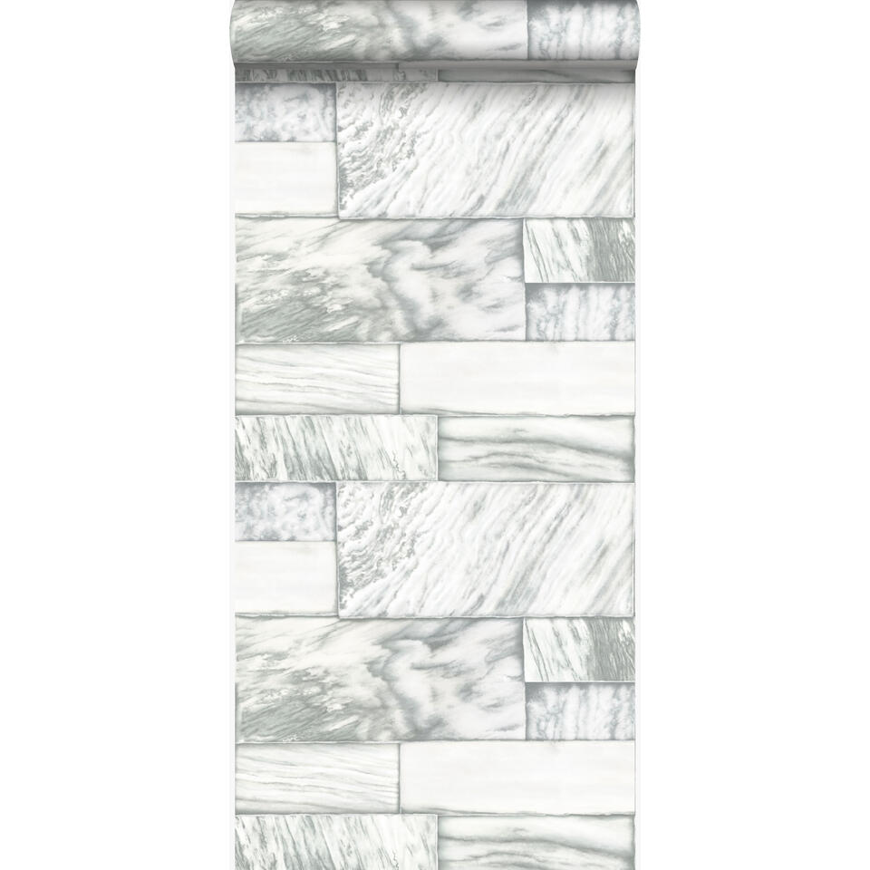 Origin behang - marmeren stenen - gebroken wit - 53 cm x 10.05 m product
