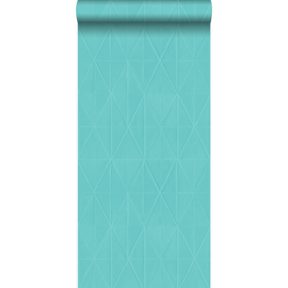 Origin behang - grafische vorm - turquoise - 53 cm x 10,05 m product