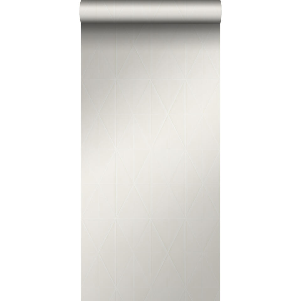Origin behang - grafische vorm - glanzend zilver grijs - 53cm x 10,05m product