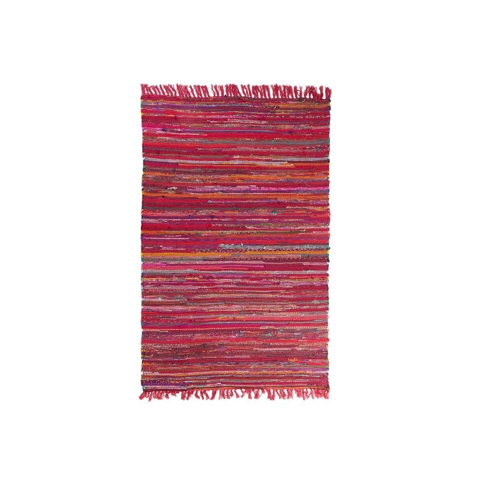 Beliani Gevlochten - DANCA multicolor katoen, polyester 140x200 cm