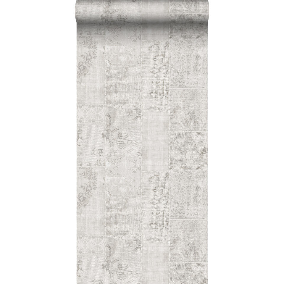 Sanders & Sanders behang - kelim patchwork - grijs - 53 cm x 10,05 m product
