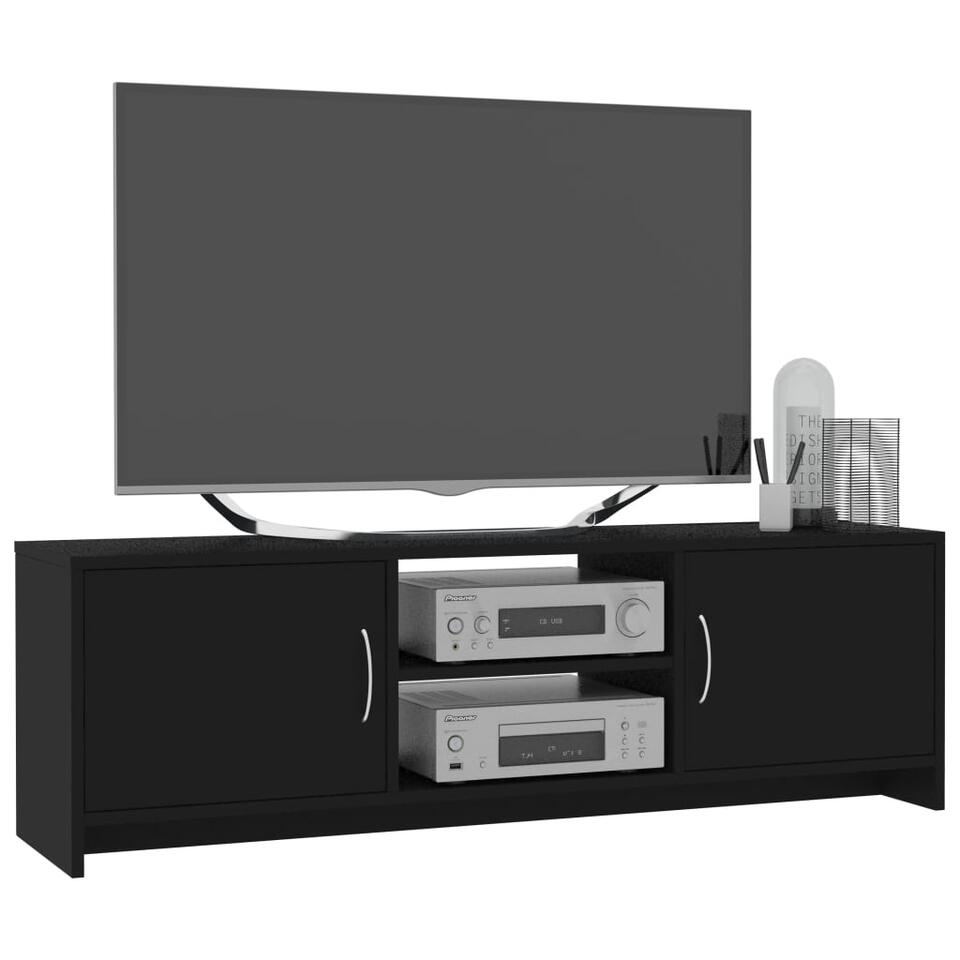vidaXL Tv-meubel 120x30x37,5 cm bewerkt hout zwart