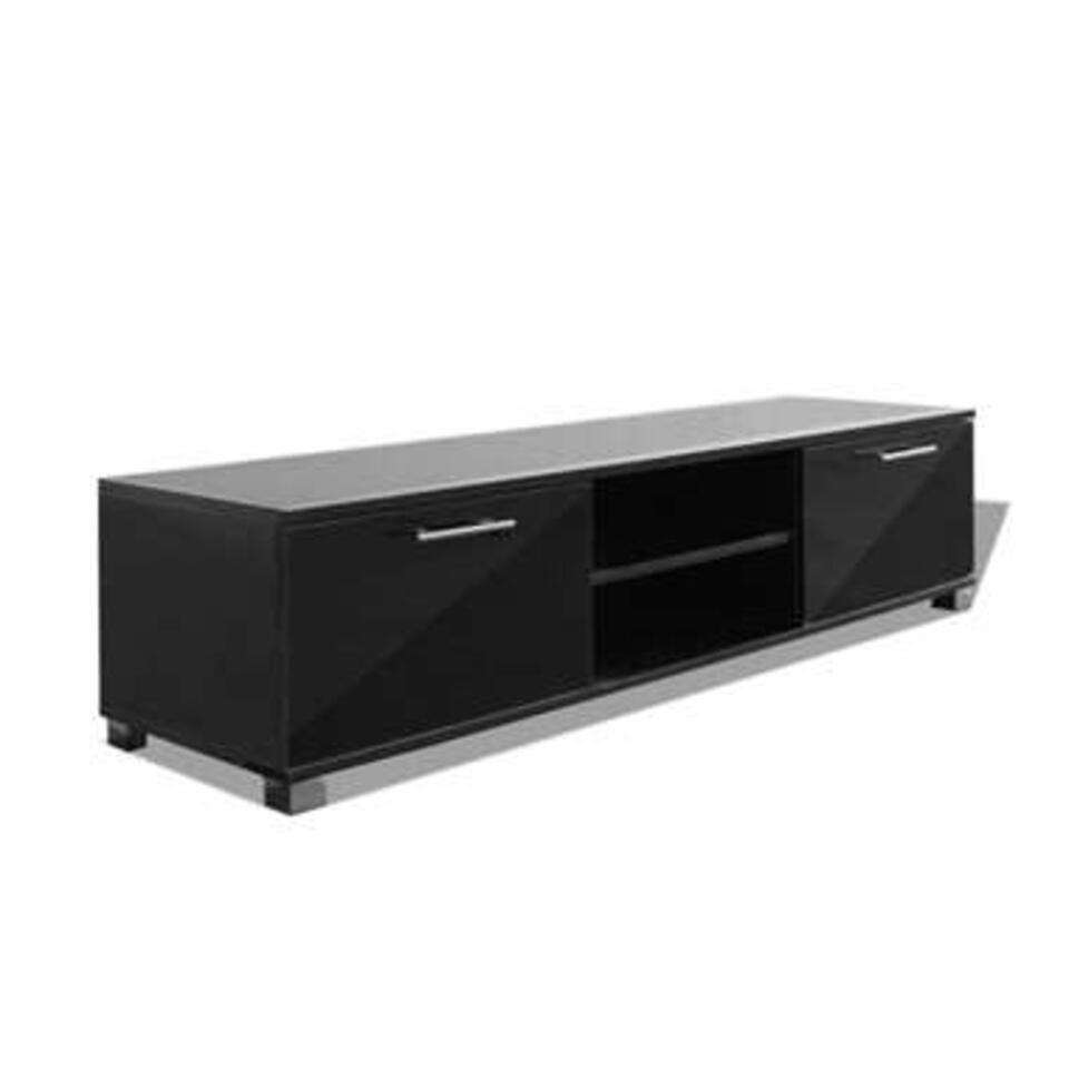 erectie spreiding pasta VIDAXL Tv-meubel 120x40,3x34,7 cm hoogglans zwart | Leen Bakker