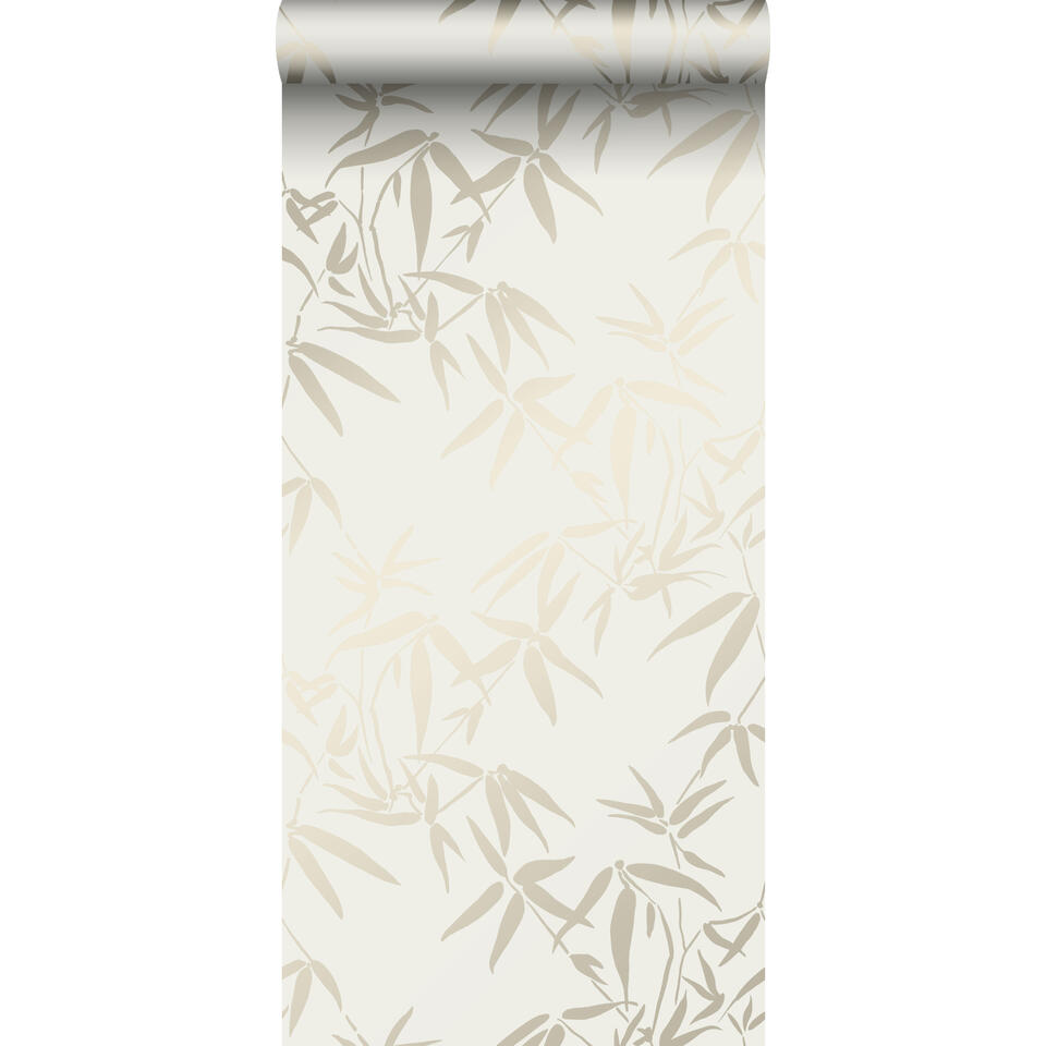 Origin behang - bamboe bladeren - beige - 0.53 x 10.05 m product