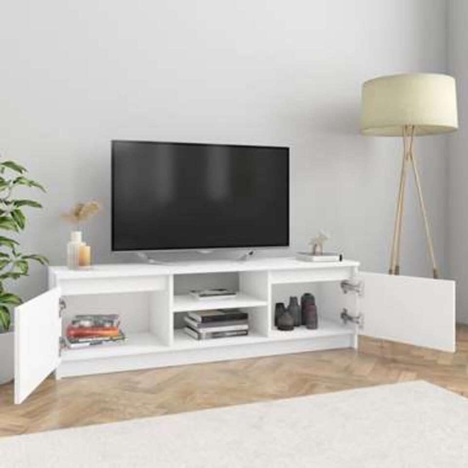 VIDAXL Tv-meubel 120x30x35,5 cm spaanplaat wit