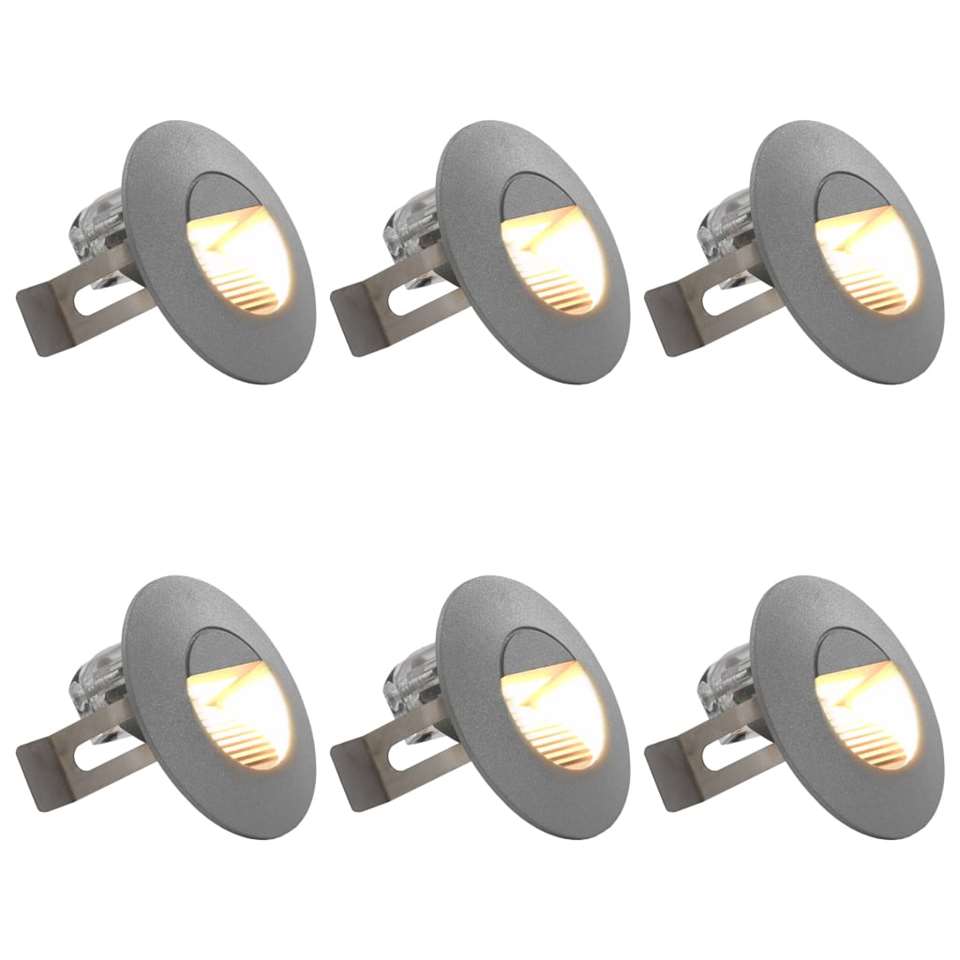 VIDAXL LED-buitenwandlampen 6 st 5 W rond zilverkleurig