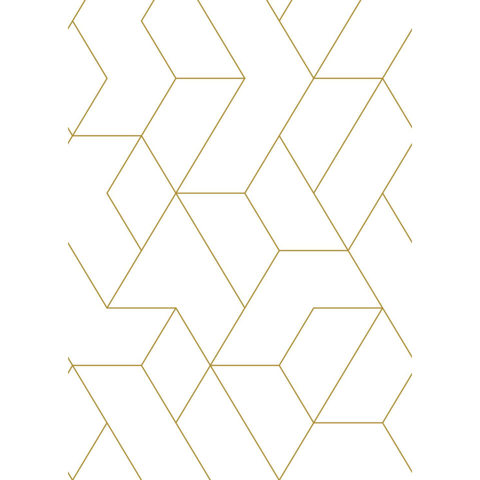 ESTAhome fotobehang - grafische lijnen - wit en goud - 2 x 2.79 m product