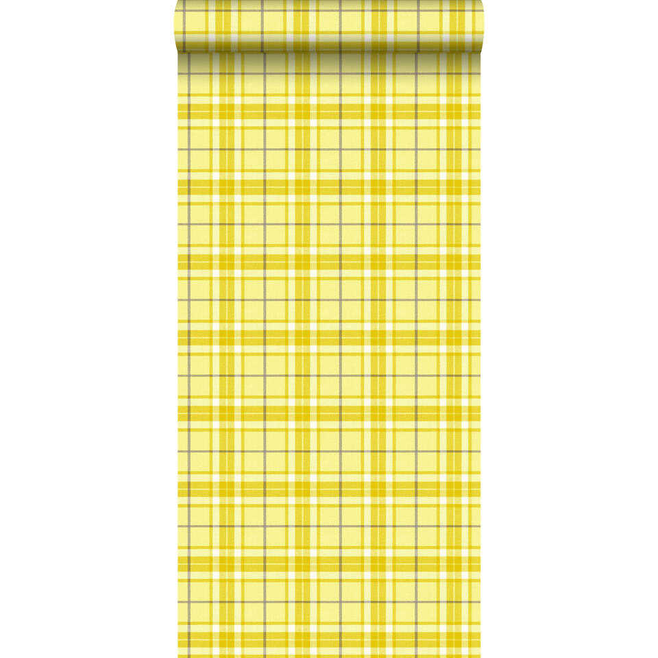 ESTAhome behang - ruiten - geel - 53 cm x 10,05 m product