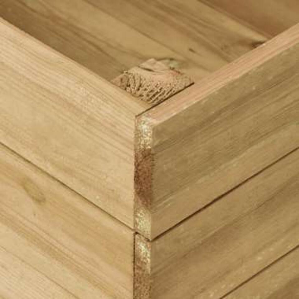 VIDAXL Plantenbak verhoogd 100x100x54 cm geïmpregneerd grenenhout